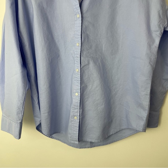 NWT Beachlunchlounge Sydney Blue Long Sleeve Button Down Shirt L - Picture 4 of 7